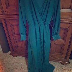 Long teal dress